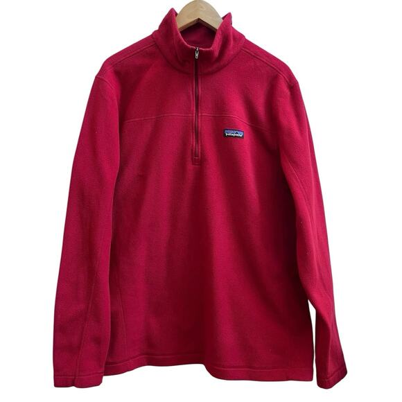 Patagonia Worn Wear Men’s Red Micro D Pull Over Sweater Size XL Style 26176 - Picture 2 of 11